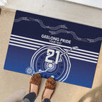Custom Geelong Pride Rubber Doormat On the Road to Glory Indigenous Aboriginal - Aussie Hoodie