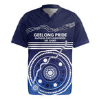Custom Geelong Pride Rugby Jersey On the Road to Glory Indigenous Aboriginal - Aussie Hoodie