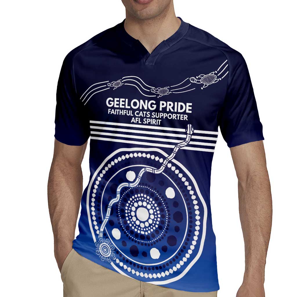 Custom Geelong Pride Rugby Jersey On the Road to Glory Indigenous Aboriginal - Aussie Hoodie