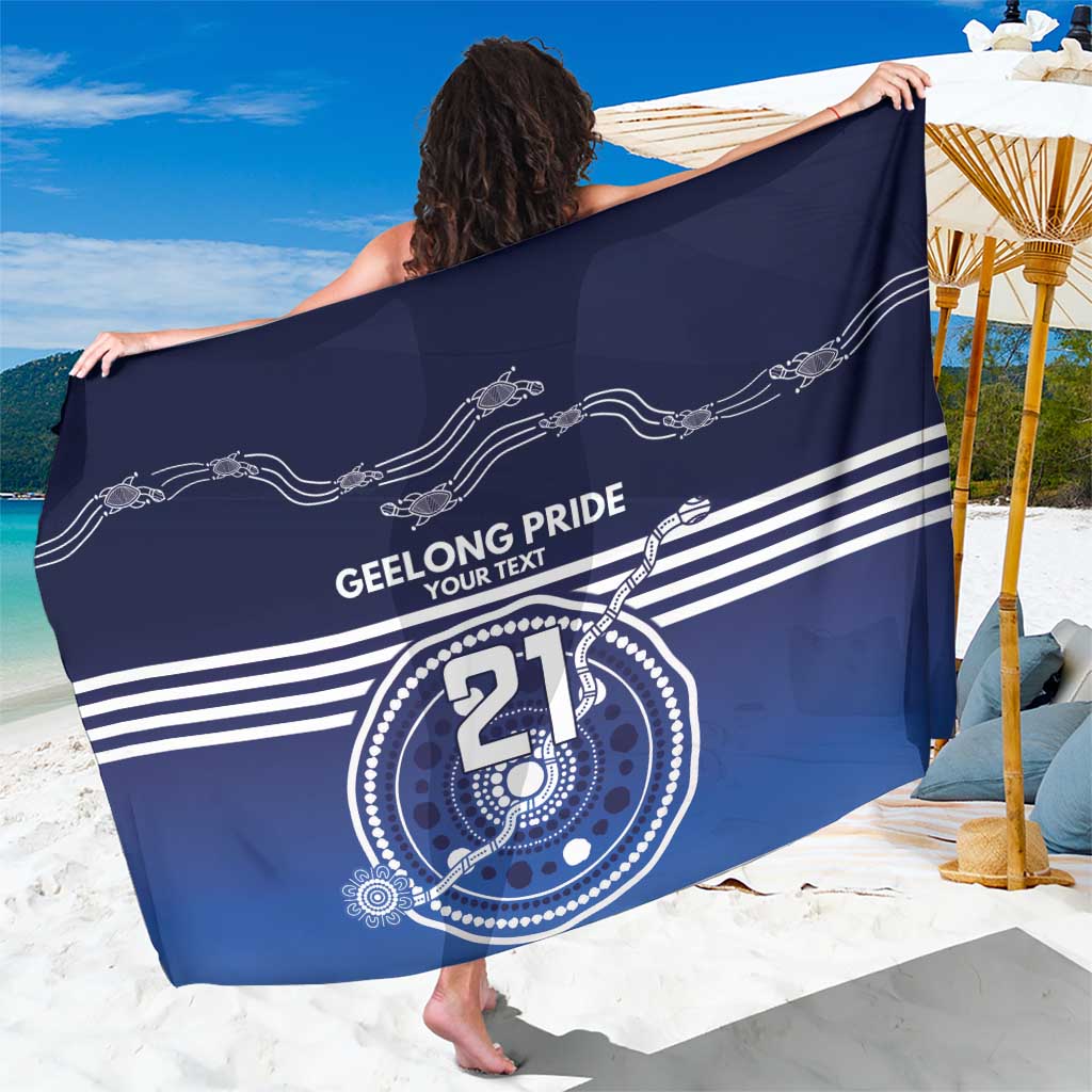 Custom Geelong Pride Sarong On the Road to Glory Indigenous Aboriginal - Aussie Hoodie
