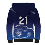 Custom Geelong Pride Sherpa Hoodie On the Road to Glory Indigenous Aboriginal - Aussie Hoodie