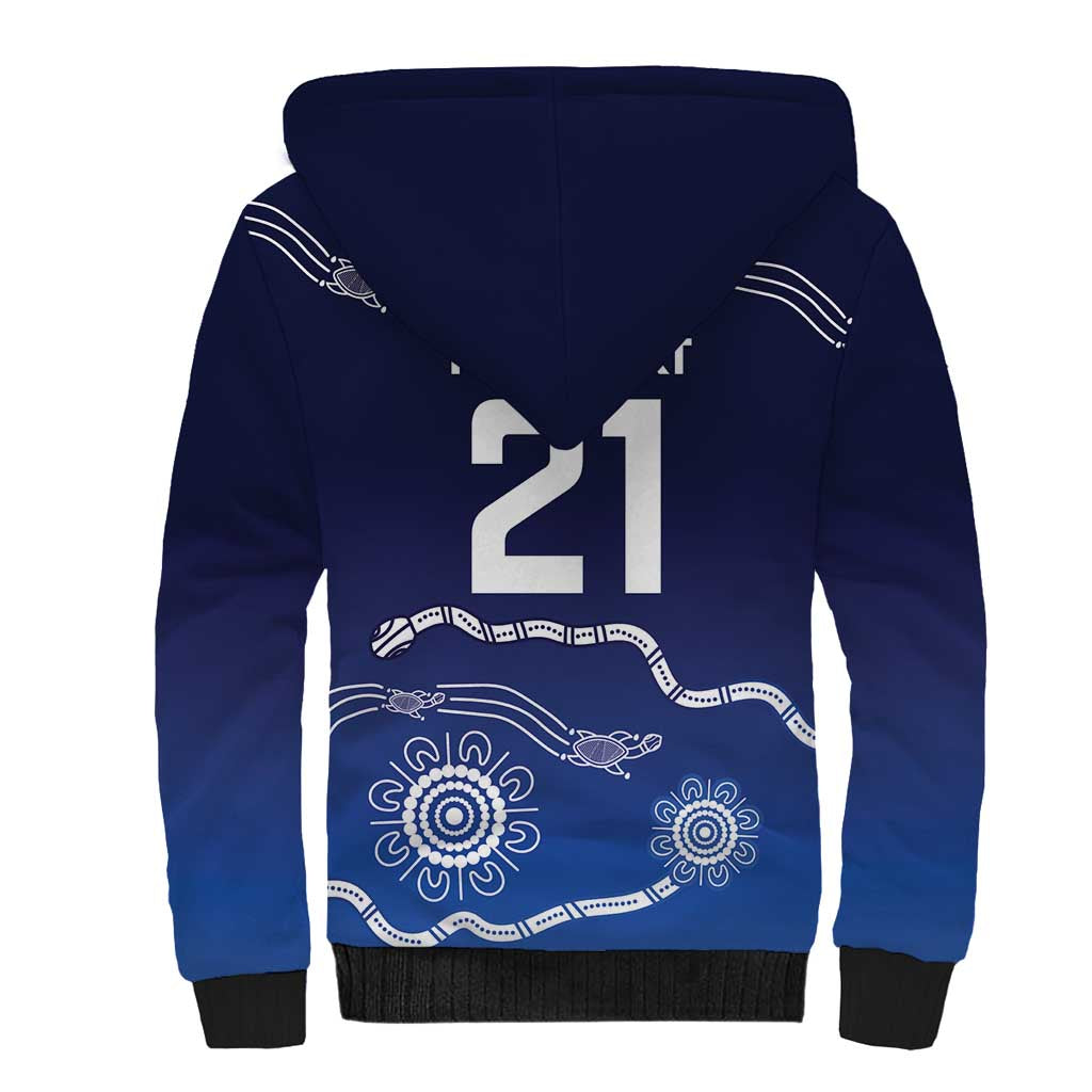 Custom Geelong Pride Sherpa Hoodie On the Road to Glory Indigenous Aboriginal - Aussie Hoodie