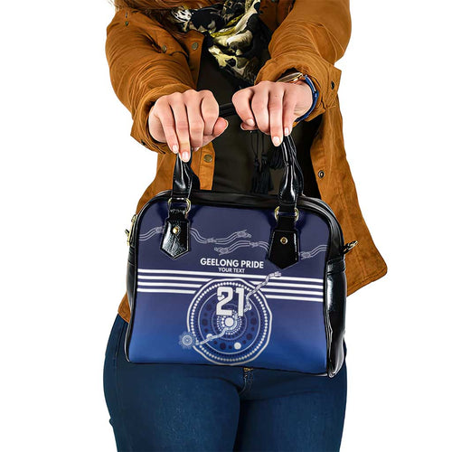 Custom Geelong Pride Shoulder Handbag On the Road to Glory Indigenous Aboriginal - Aussie Hoodie