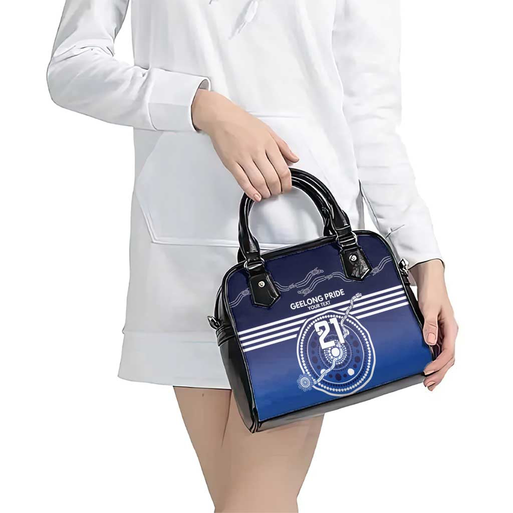 Custom Geelong Pride Shoulder Handbag On the Road to Glory Indigenous Aboriginal - Aussie Hoodie