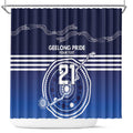 Custom Geelong Pride Shower Curtain On the Road to Glory Indigenous Aboriginal - Aussie Hoodie