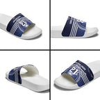 Custom Geelong Pride Slide Sandals On the Road to Glory Indigenous Aboriginal - Aussie Hoodie