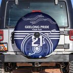 Custom Geelong Pride Spare Tire Cover On the Road to Glory Indigenous Aboriginal - Aussie Hoodie
