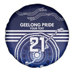 Custom Geelong Pride Spare Tire Cover On the Road to Glory Indigenous Aboriginal - Aussie Hoodie