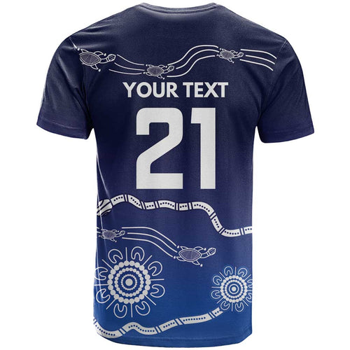 Custom Geelong Pride T Shirt On the Road to Glory Indigenous Aboriginal - Aussie Hoodie