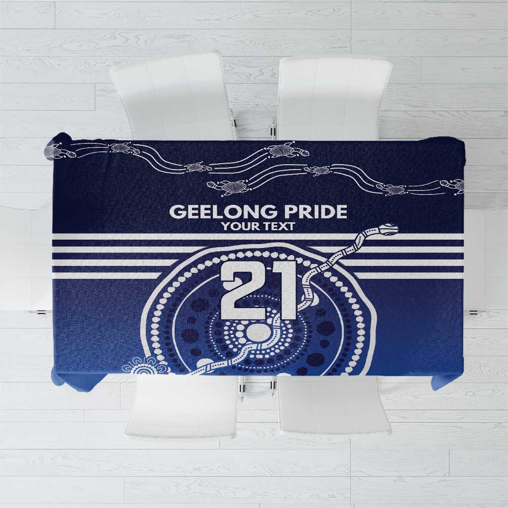 Custom Geelong Pride Tablecloth On the Road to Glory Indigenous Aboriginal - Aussie Hoodie
