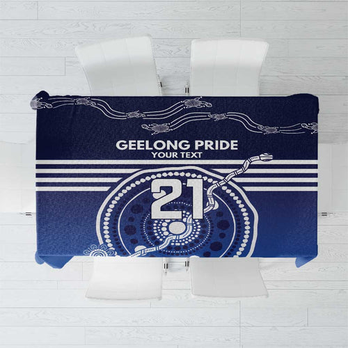 Custom Geelong Pride Tablecloth On the Road to Glory Indigenous Aboriginal - Aussie Hoodie