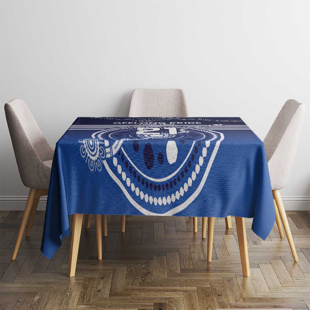Custom Geelong Pride Tablecloth On the Road to Glory Indigenous Aboriginal - Aussie Hoodie