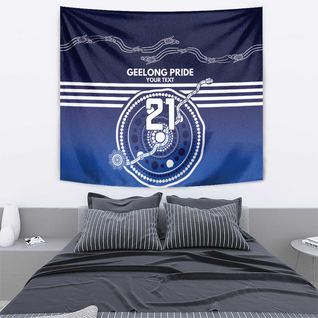 Custom Geelong Pride Tapestry On the Road to Glory Indigenous Aboriginal - Aussie Hoodie