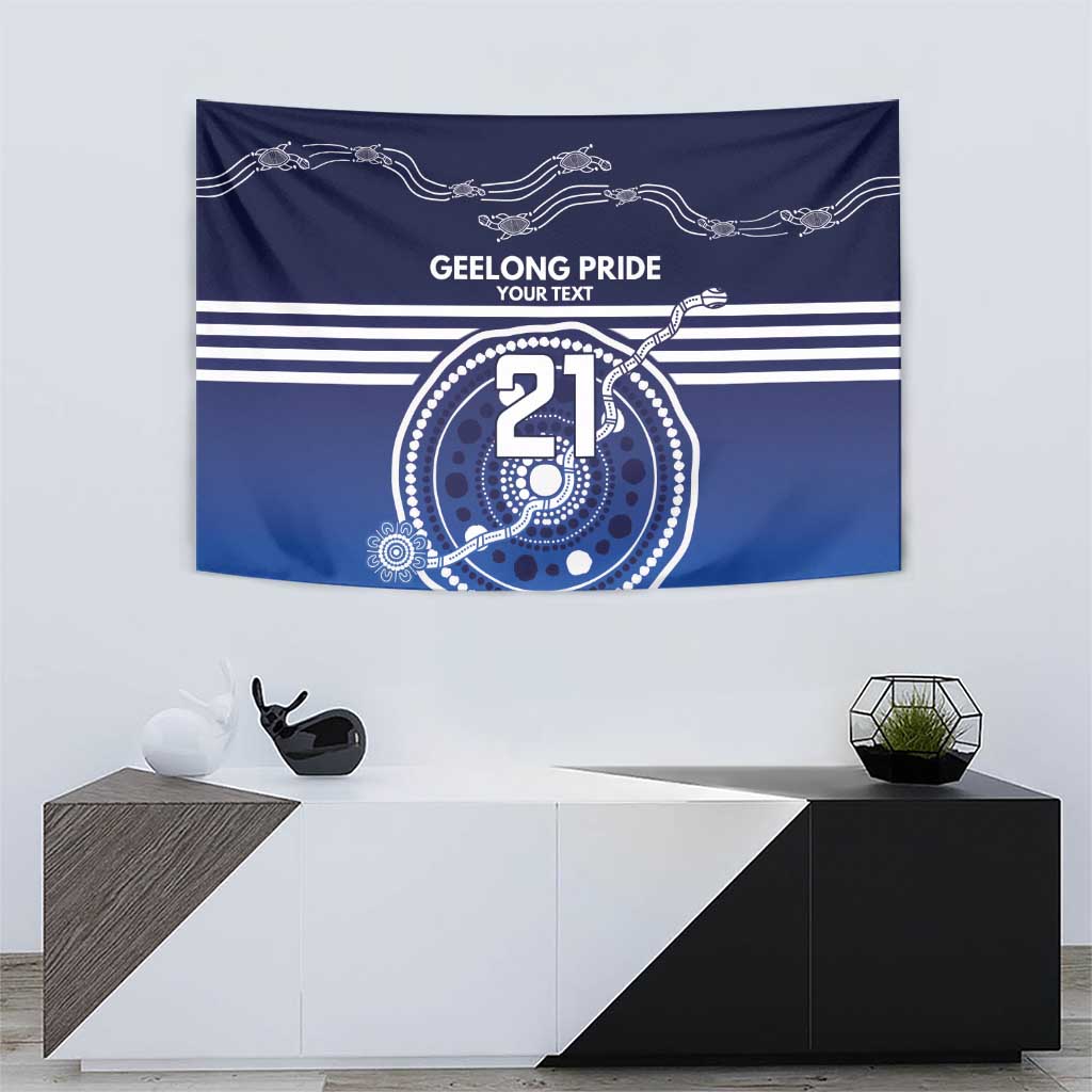 Custom Geelong Pride Tapestry On the Road to Glory Indigenous Aboriginal - Aussie Hoodie