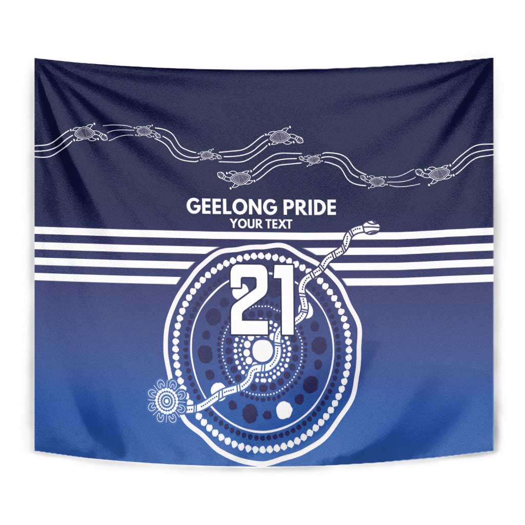 Custom Geelong Pride Tapestry On the Road to Glory Indigenous Aboriginal - Aussie Hoodie