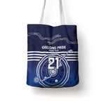 Custom Geelong Pride Tote Bag On the Road to Glory Indigenous Aboriginal - Aussie Hoodie