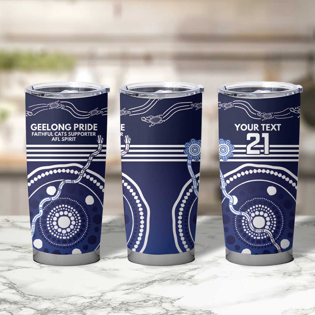 Custom Geelong Pride Tumbler Cup On the Road to Glory Indigenous Aboriginal - Aussie Hoodie