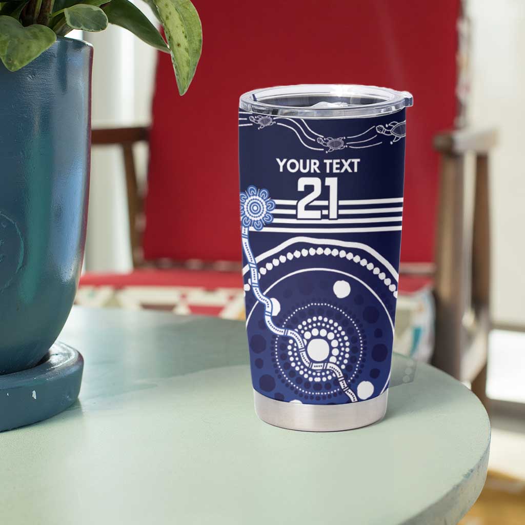 Custom Geelong Pride Tumbler Cup On the Road to Glory Indigenous Aboriginal - Aussie Hoodie