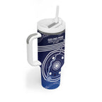Custom Geelong Pride Tumbler With Handle On the Road to Glory Indigenous Aboriginal - Aussie Hoodie