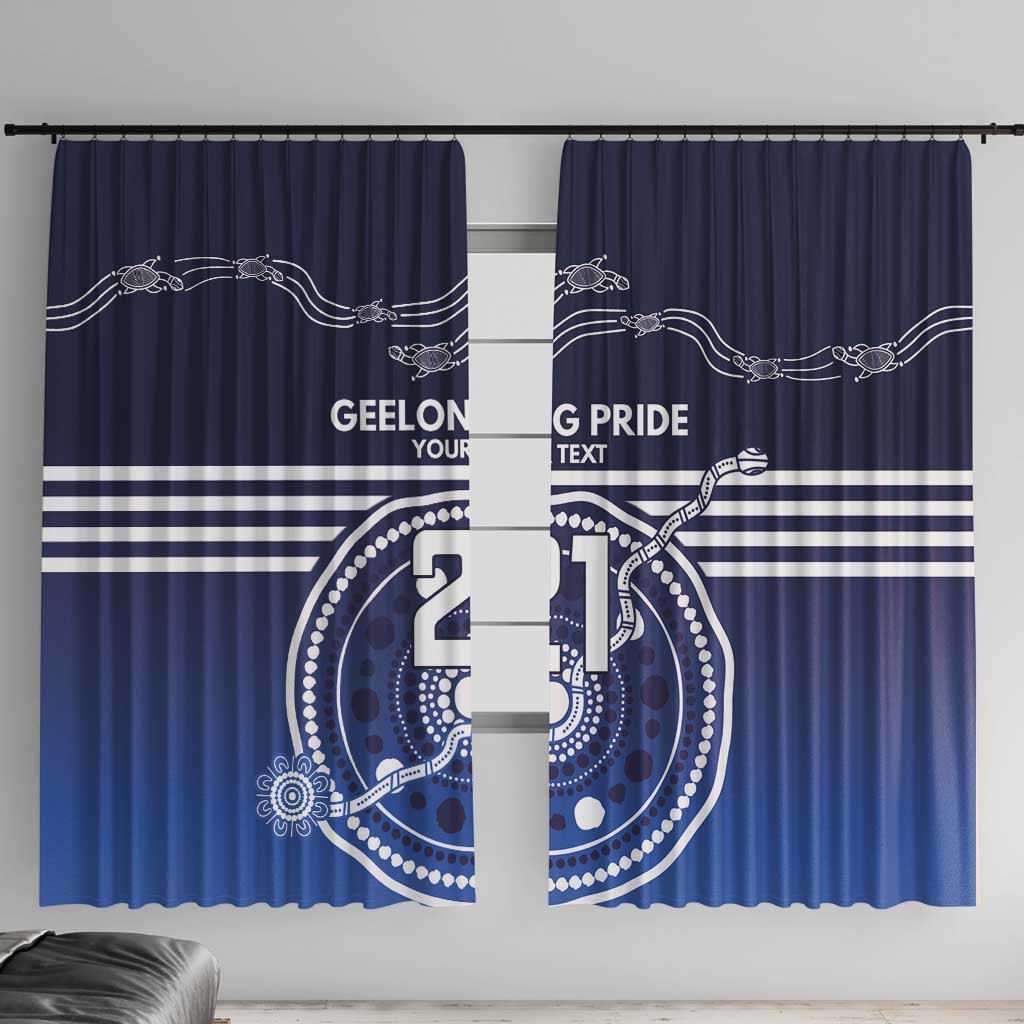 Custom Geelong Pride Window Curtain On the Road to Glory Indigenous Aboriginal - Aussie Hoodie