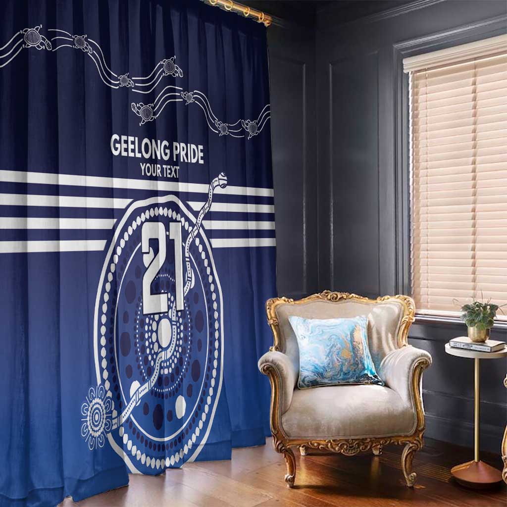 Custom Geelong Pride Window Curtain On the Road to Glory Indigenous Aboriginal - Aussie Hoodie