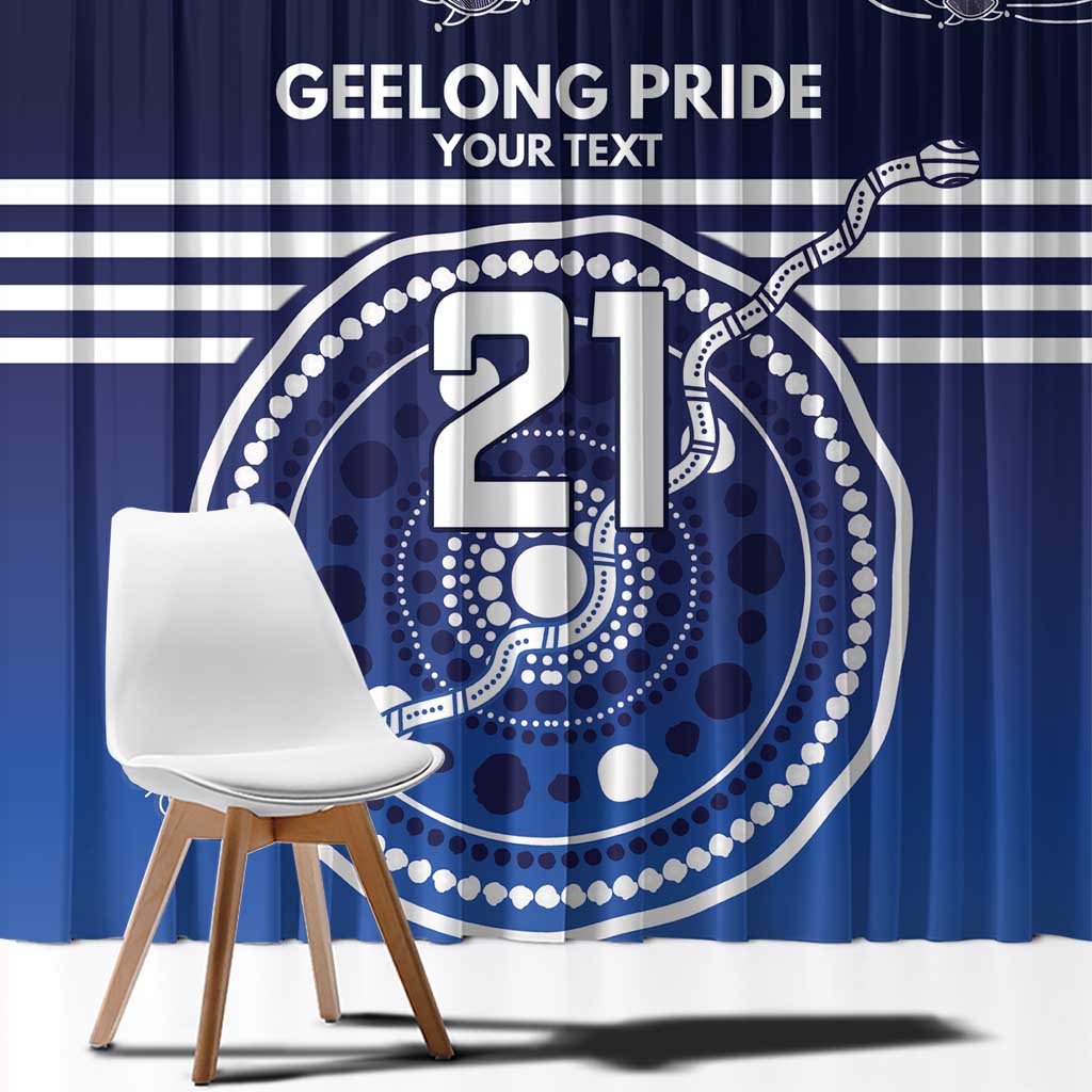 Custom Geelong Pride Window Curtain On the Road to Glory Indigenous Aboriginal - Aussie Hoodie