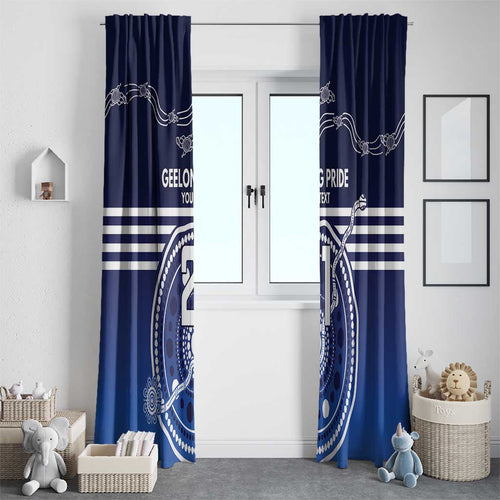 Custom Geelong Pride Window Curtain On the Road to Glory Indigenous Aboriginal - Aussie Hoodie