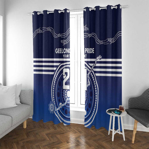 Custom Geelong Pride Window Curtain On the Road to Glory Indigenous Aboriginal - Aussie Hoodie