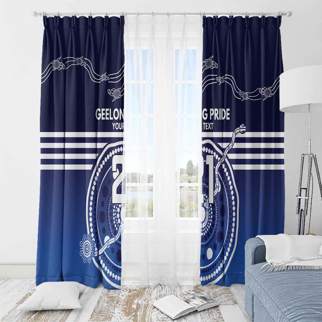 Custom Geelong Pride Window Curtain On the Road to Glory Indigenous Aboriginal - Aussie Hoodie