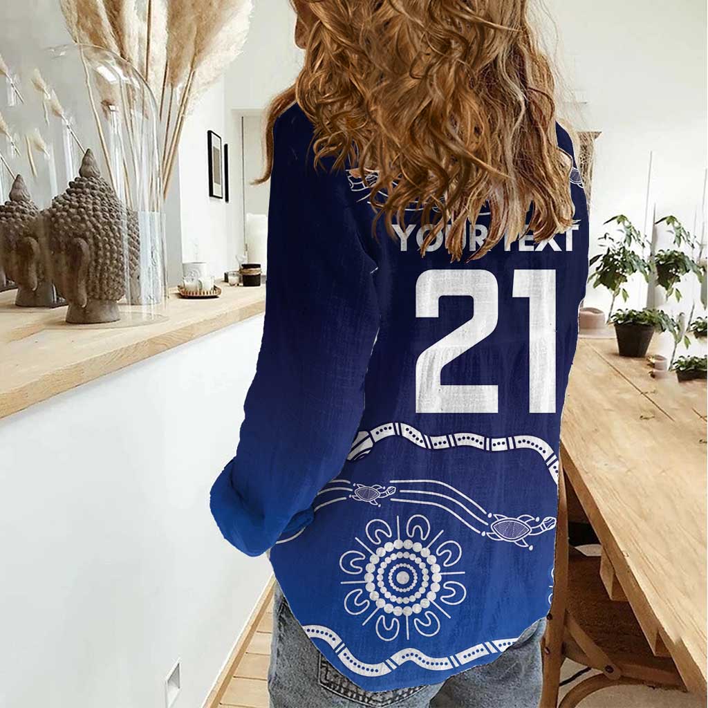 Custom Geelong Pride Women Casual Shirt On the Road to Glory Indigenous Aboriginal - Aussie Hoodie