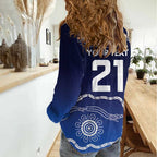 Custom Geelong Pride Women Casual Shirt On the Road to Glory Indigenous Aboriginal - Aussie Hoodie