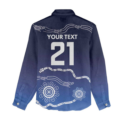 Custom Geelong Pride Women Casual Shirt On the Road to Glory Indigenous Aboriginal - Aussie Hoodie