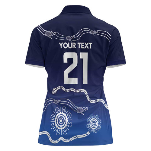 Custom Geelong Pride Women Polo Shirt On the Road to Glory Indigenous Aboriginal - Aussie Hoodie
