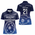 Custom Geelong Pride Women Polo Shirt On the Road to Glory Indigenous Aboriginal - Aussie Hoodie
