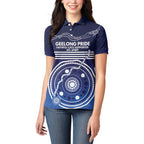 Custom Geelong Pride Women Polo Shirt On the Road to Glory Indigenous Aboriginal - Aussie Hoodie