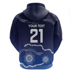 Custom Geelong Pride Zip Hoodie On the Road to Glory Indigenous Aboriginal - Aussie Hoodie
