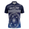 Custom Geelong Pride Zipper Polo Shirt On the Road to Glory Indigenous Aboriginal - Aussie Hoodie