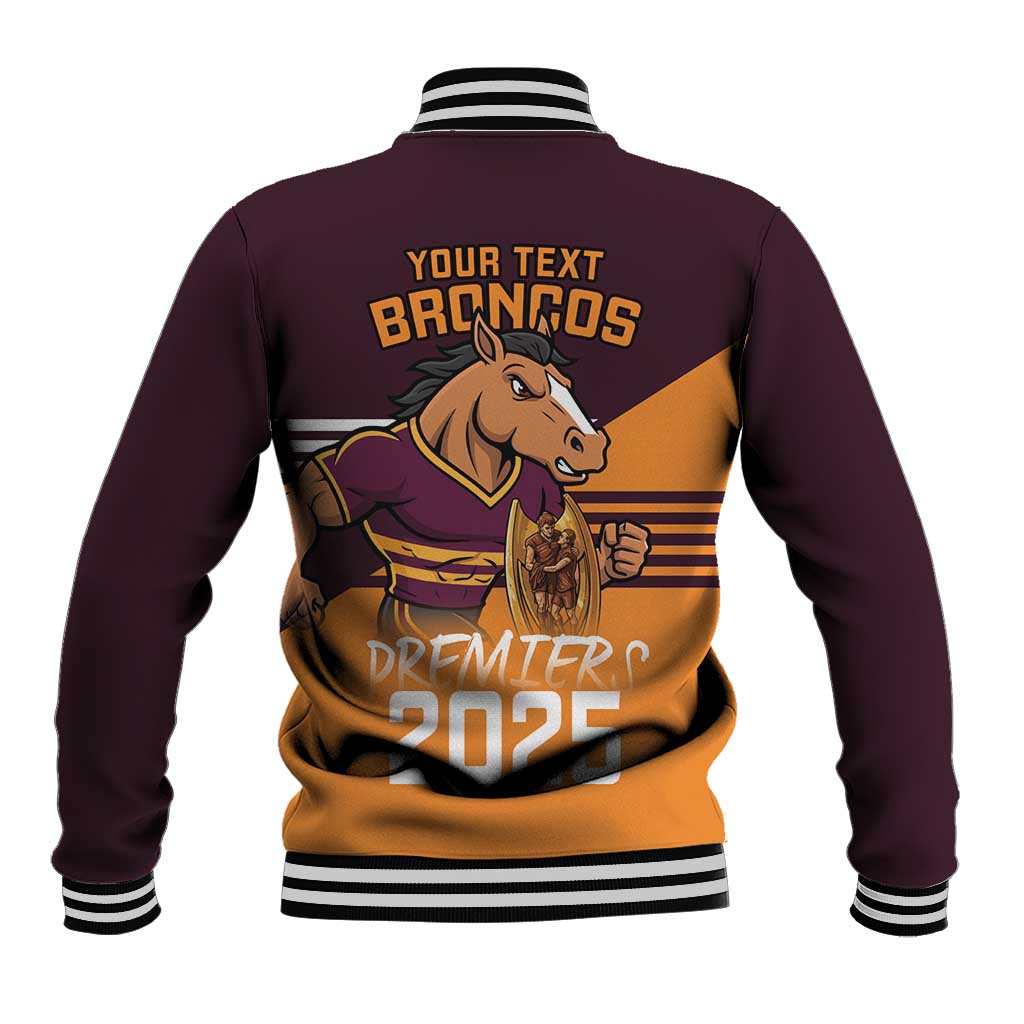 Personalised Broncos Spirit Baseball Jacket Grand Final Champions 2025 - Aussie Hoodie