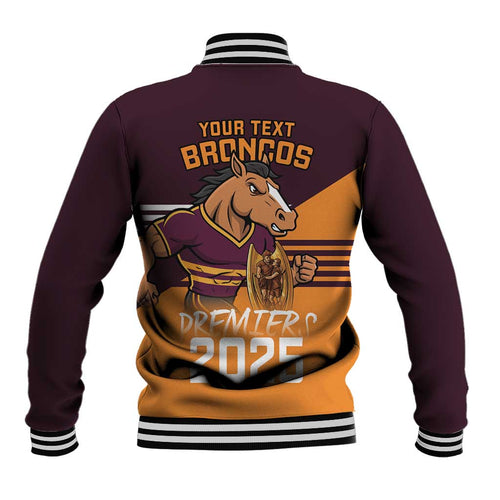 Personalised Broncos Spirit Baseball Jacket Grand Final Champions 2025 - Aussie Hoodie
