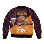 Personalised Broncos Spirit Bomber Jacket Grand Final Champions 2025 - Aussie Hoodie