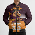 Personalised Broncos Spirit Bomber Puffer Jacket Grand Final Champions 2025 - Aussie Hoodie