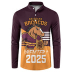 Personalised Broncos Spirit Button Sweatshirt Grand Final Champions 2025 - Aussie Hoodie