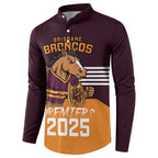 Personalised Broncos Spirit Button Sweatshirt Grand Final Champions 2025 - Aussie Hoodie