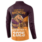 Personalised Broncos Spirit Button Sweatshirt Grand Final Champions 2025 - Aussie Hoodie