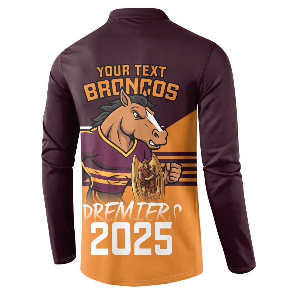 Personalised Broncos Spirit Button Sweatshirt Grand Final Champions 2025 - Aussie Hoodie
