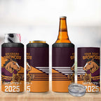 Personalised Broncos Spirit 4 in 1 Can Cooler Tumbler Grand Final Champions 2025 - Aussie Hoodie
