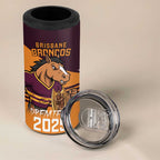 Personalised Broncos Spirit 4 in 1 Can Cooler Tumbler Grand Final Champions 2025 - Aussie Hoodie