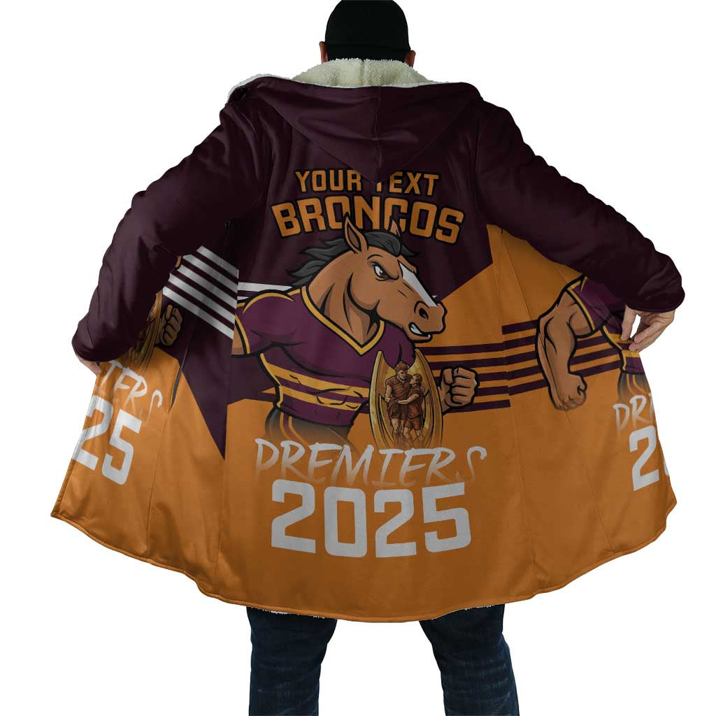 Personalised Broncos Spirit Cloak Grand Final Champions 2025 - Aussie Hoodie