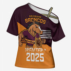 Personalised Broncos Spirit Cross Shoulder Shirt Grand Final Champions 2025 - Aussie Hoodie