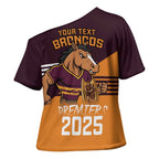 Personalised Broncos Spirit Cross Shoulder Shirt Grand Final Champions 2025 - Aussie Hoodie